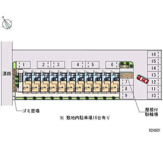 ★手数料０円★岡崎市森越町　月極駐車場（LP）